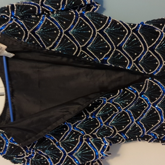 Laurence Kazar vintage beaded silk top, size M - Picture 4 of 10